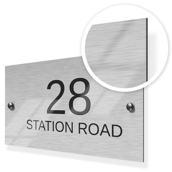 Horizontal Pattern Large Metal House Sign – Officeworks Photos
