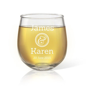 Couples Stemless Wine Glass