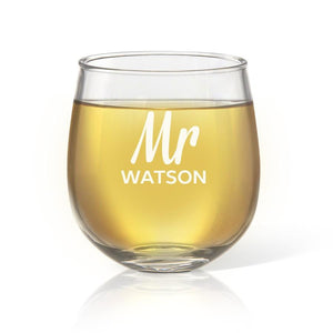 Mr Design Stemless Wine Glass