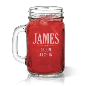 Groom Mason Jar