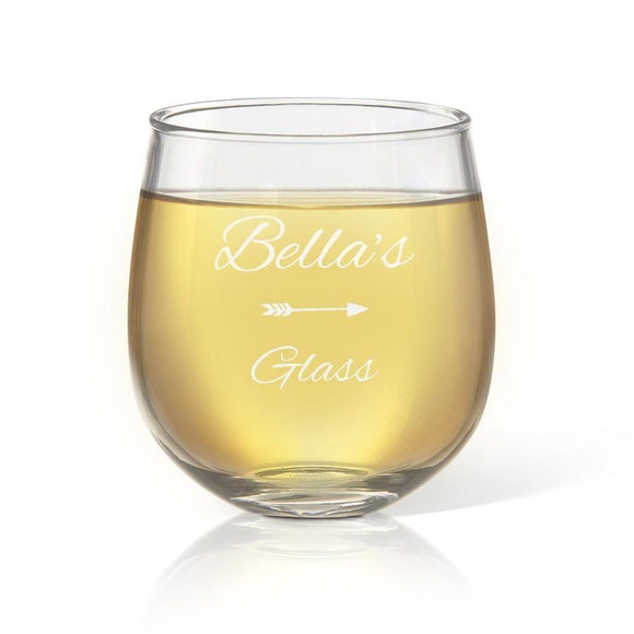 Name Stemless Wine Glass