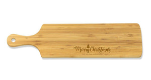 Merry Christmas Long Bamboo Serving Board