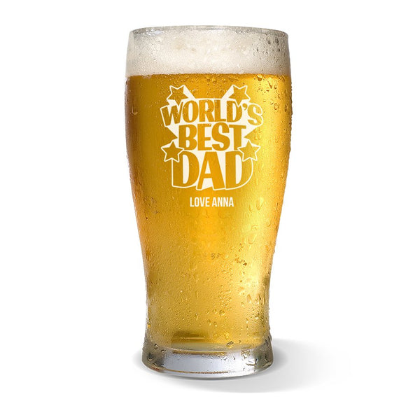 World's Best Dad Standard 425ml Beer Glass