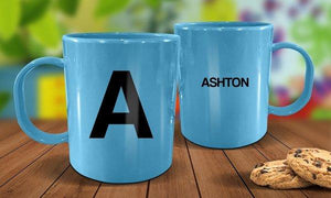 Name Plastic Mug - Blue