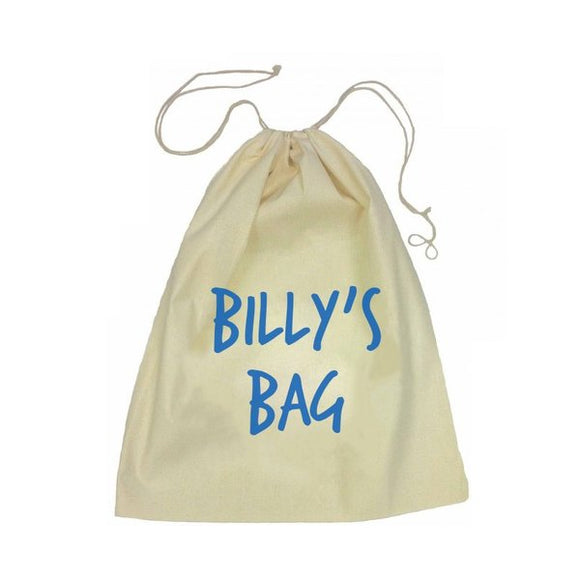 Calico Drawstring Bag - Name