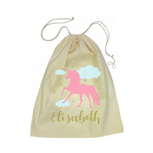 Calico Drawstring Bag - Pink Unicorn