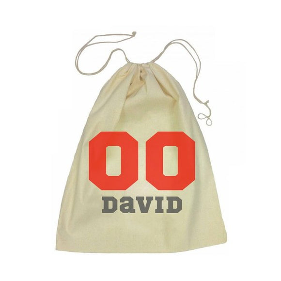 Calico Drawstring Bag - Sports Number