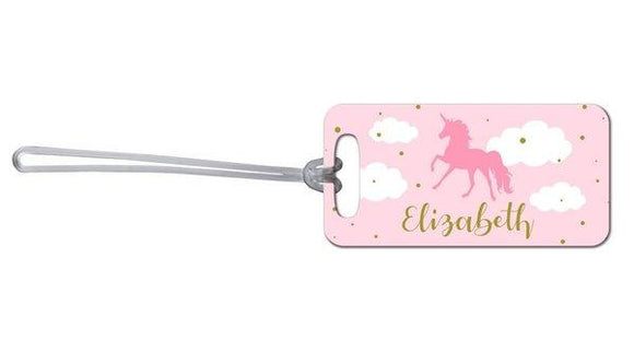 Pink Unicorn Bag Tag