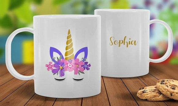 Unicorn White Plastic Mug