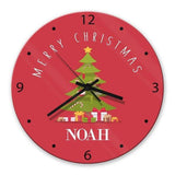 Christmas Tree Glass Clock