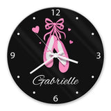 Ballet Shoes Glass Clock