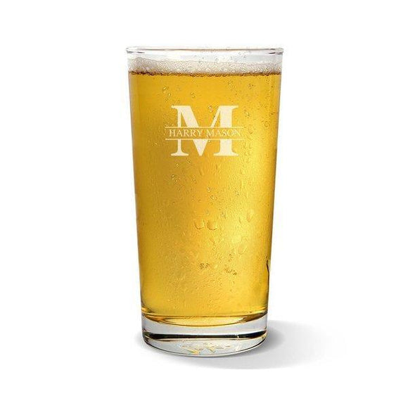 Initial Monogram Pint Glass