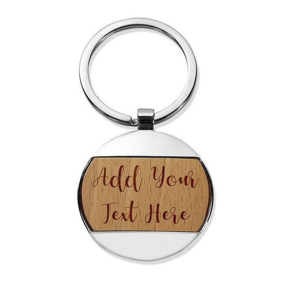 Add Your Own Message Round Metal Keyring