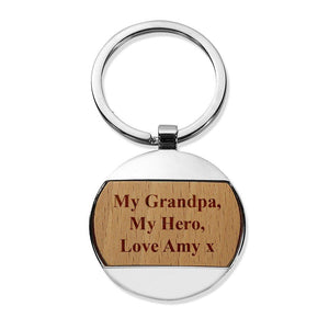 My Grandpa Round Metal Keyring