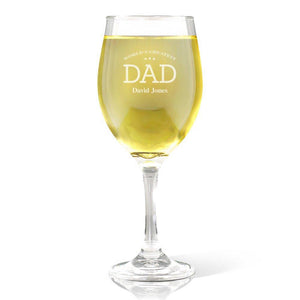 Greatest Dad Wine Glass