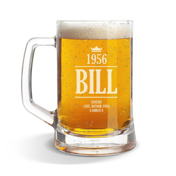 Year Glass Beer Mug