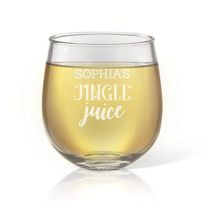 Jingle Juice Stemless Wine Glass