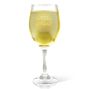 Christmas Wine Glass