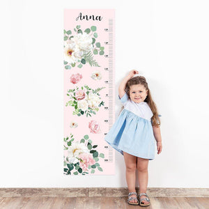 Flowers Wall Decal Height Chart