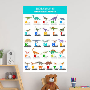 Dinosaur Alphabet Educational Wall Decal - 40x60cm