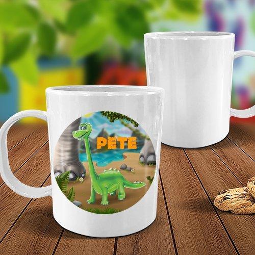 Dinosaur White Plastic Mug