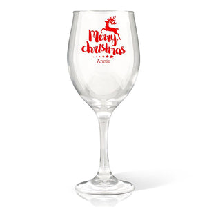 Reindeer Christmas Wine Glass (Temporarily Out of Stock)