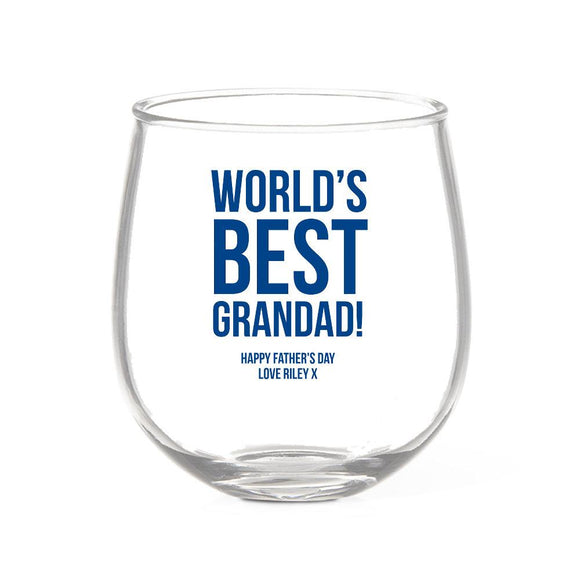Best Grandad Stemless Wine Glass