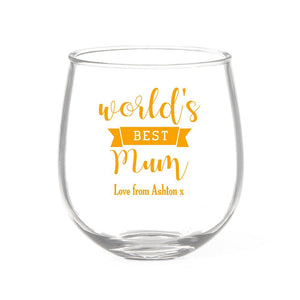 Best Mum Stemless Wine Glass