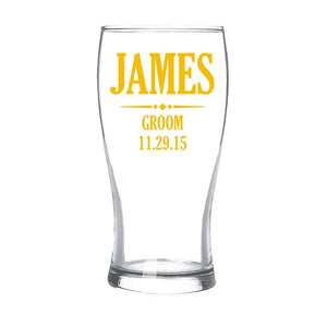 Groom Standard Beer Glass
