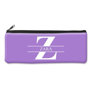 Purple Monogram Pencil Case - Large