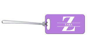 Purple Monogram Bag Tag