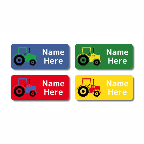 Tractor Rectangle Name Labels 32pk