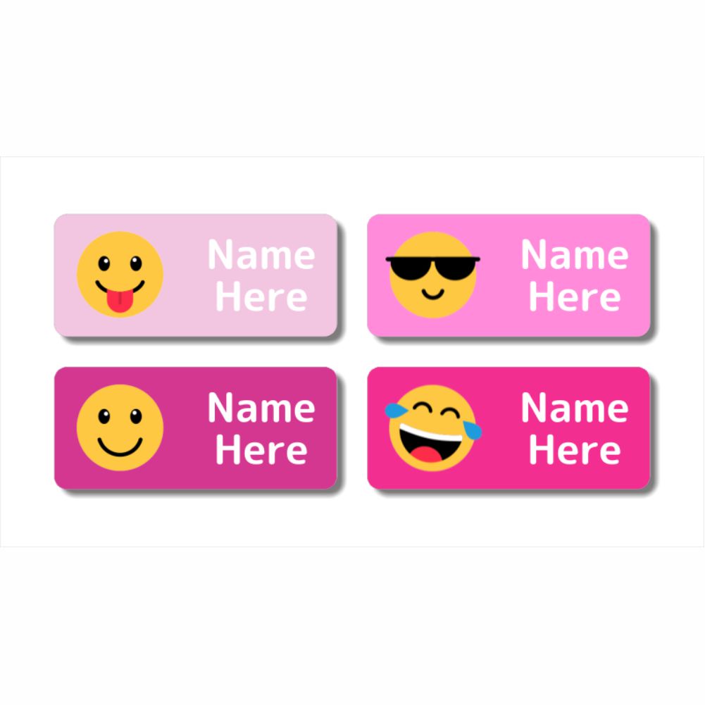 Emoji Rectangle Name Labels 32pk Officeworks Photos