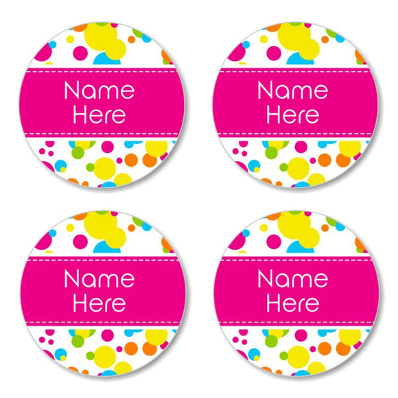Bubbles Round Name Labels 30pk – Officeworks Photos