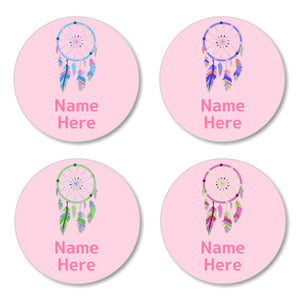 Dream Catcher Round Name Labels 30pk