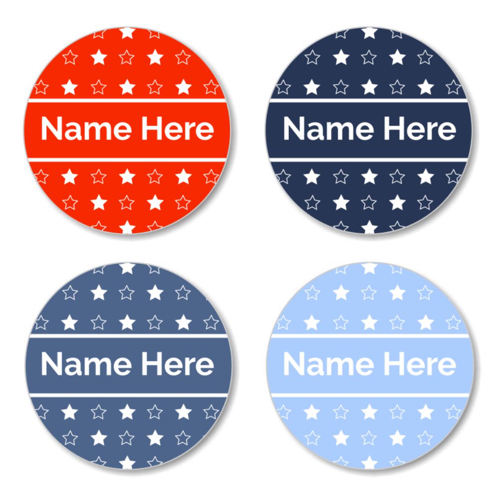 Star Round Name Labels 30pk – Officeworks Photos