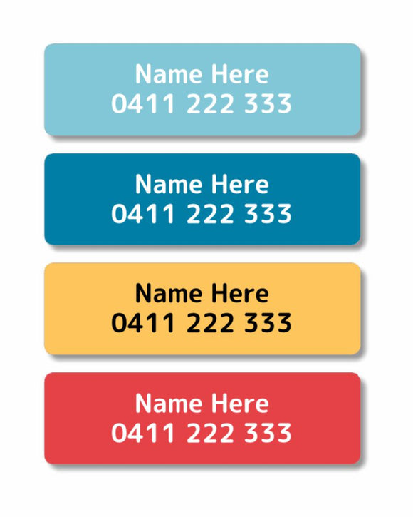 Bright Iron On Labels 20pk
