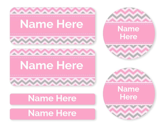 Chevron Mixed Name Label Pack