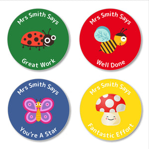 Cute Bugs Teacher Stickers