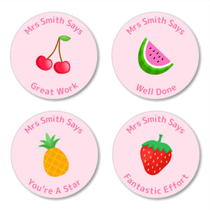 Fruit Teacher Stickers