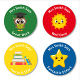 Mix Owl Teacher Stickers