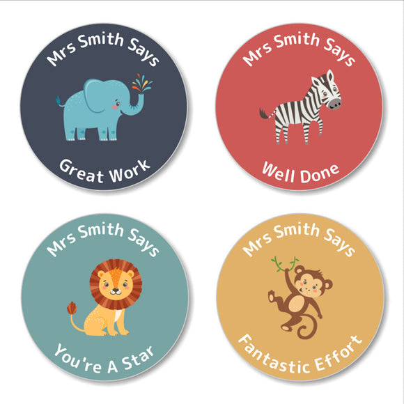 Zoo Animals Teacher Stickers