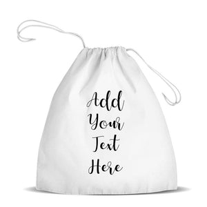 Add Your Own Message Premium Drawstring Bag