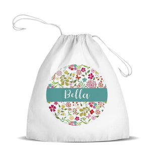 Flowers Premium Drawstring Bag