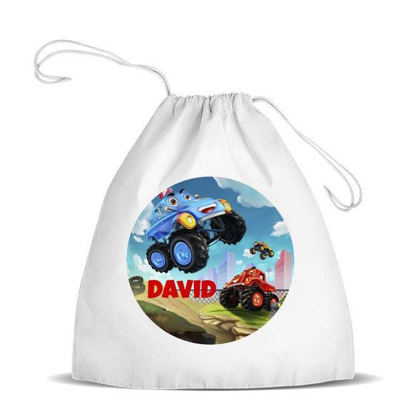 Monster Truck Premium Drawstring Bag