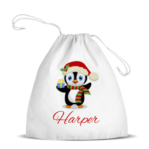 Penguin Premium Drawstring Bag