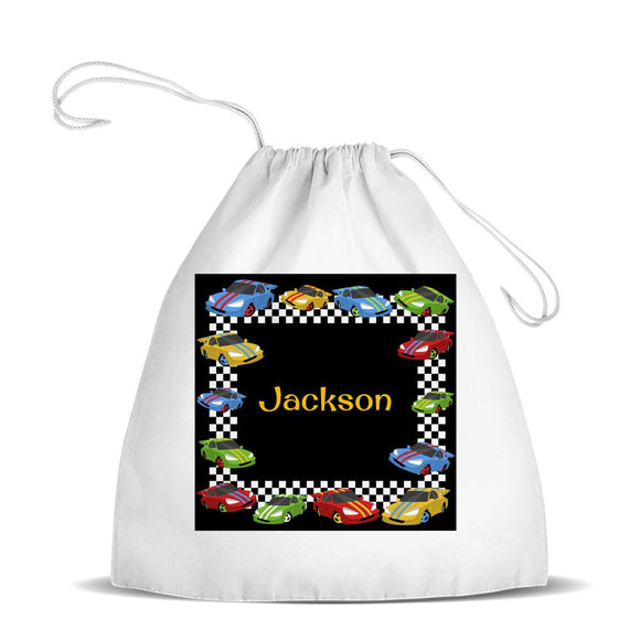 Race Cars Premium Drawstring Bag