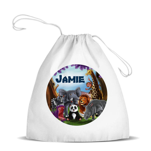 Visits the Zoo Premium Drawstring Bag