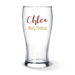 Festive Standard Beer Glass