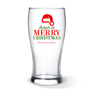 Santa Hat Standard Beer Glass